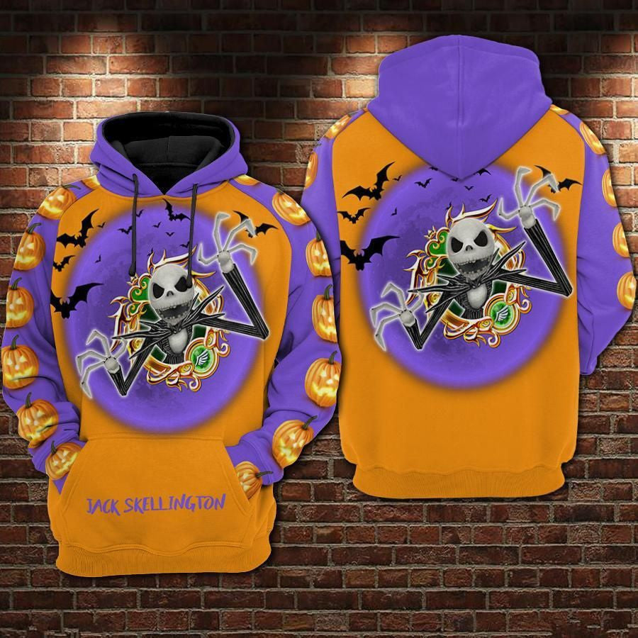 Jack Skellington Over Print 3d Hoodie Zip Hoodie 215