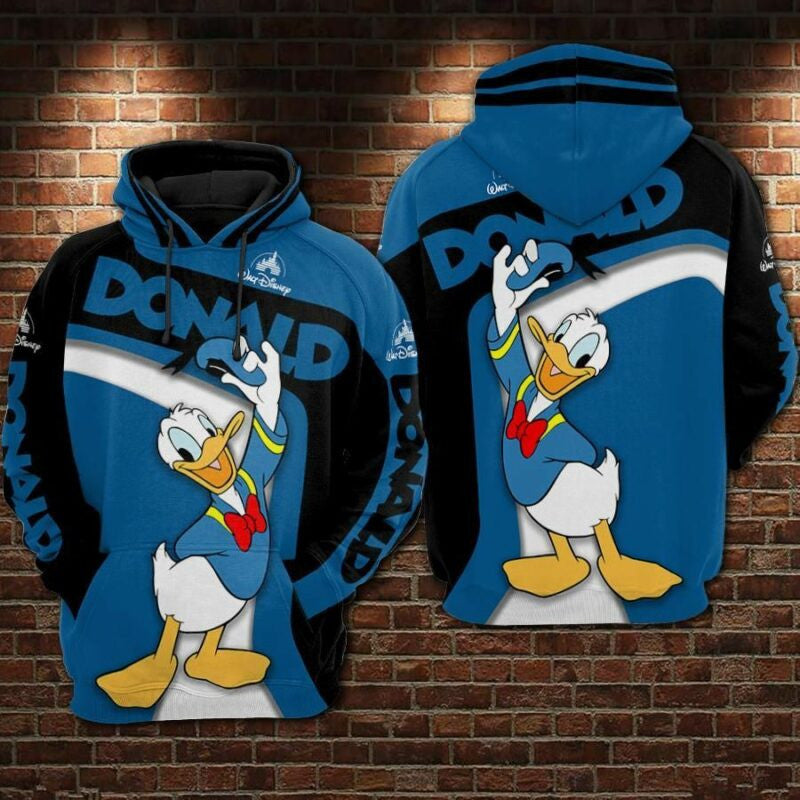 Donald Duck Movies Disney 6 Over Print 3d Hoodie Zip Hoodie