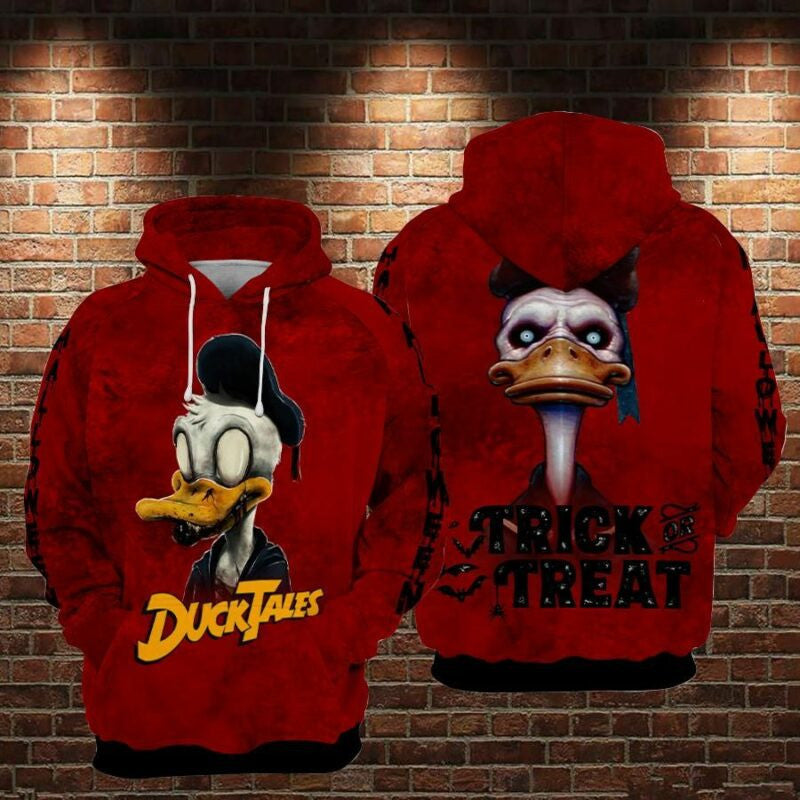 Duck Tales Trick Or Treat Halloween Over Print 3d Hoodie Zip Hoodie
