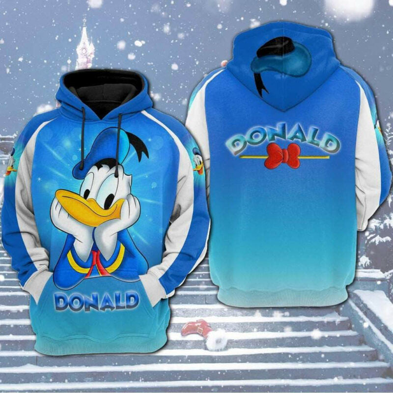 Disney Donald Duck 3d Hoodie Zip Hoodie