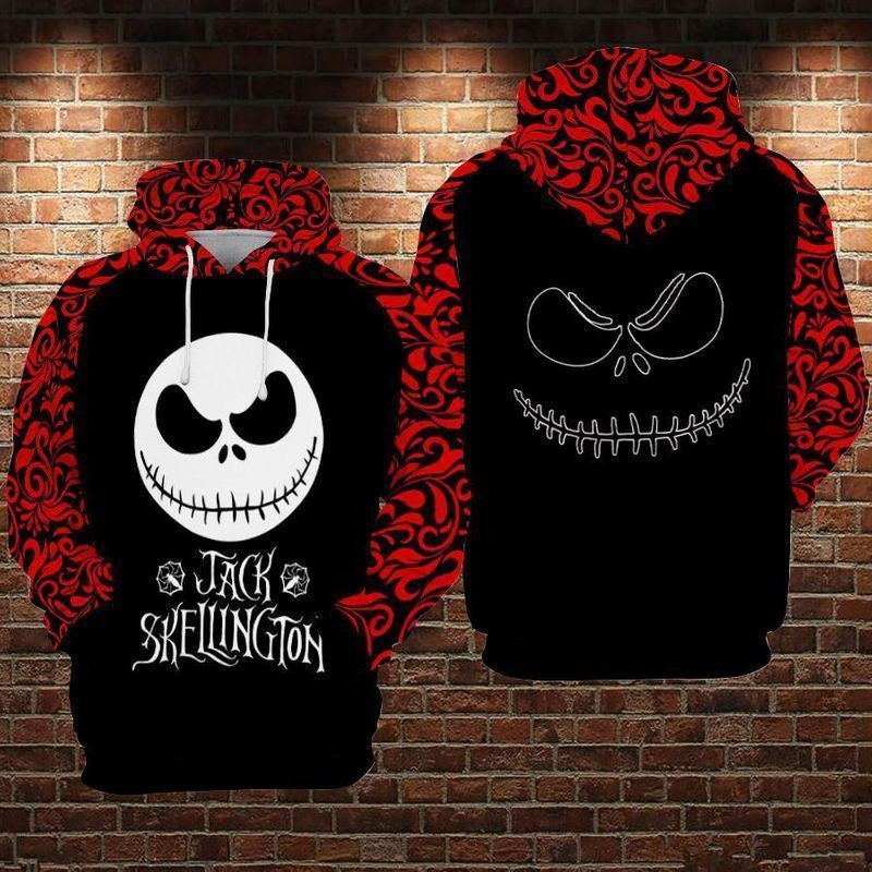 Jack Skellington Black Background 3d Hoodie 253