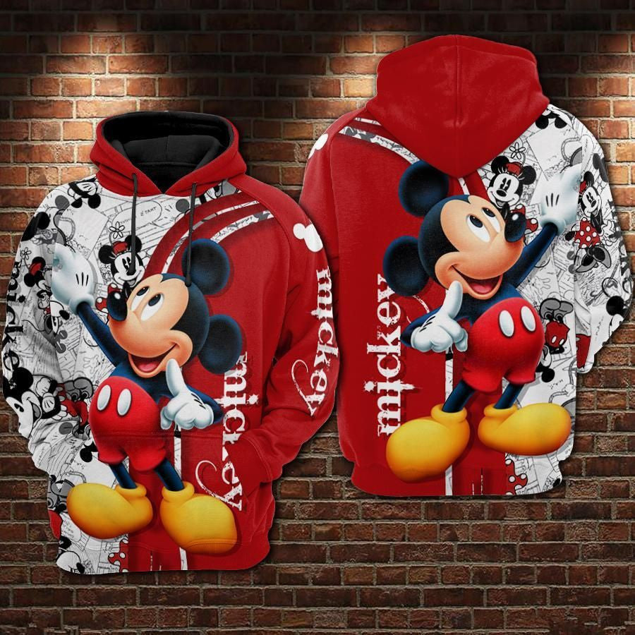 Mickey Mouse Movies Disney Over Print 3d Hoodie Zip Hoodie 347