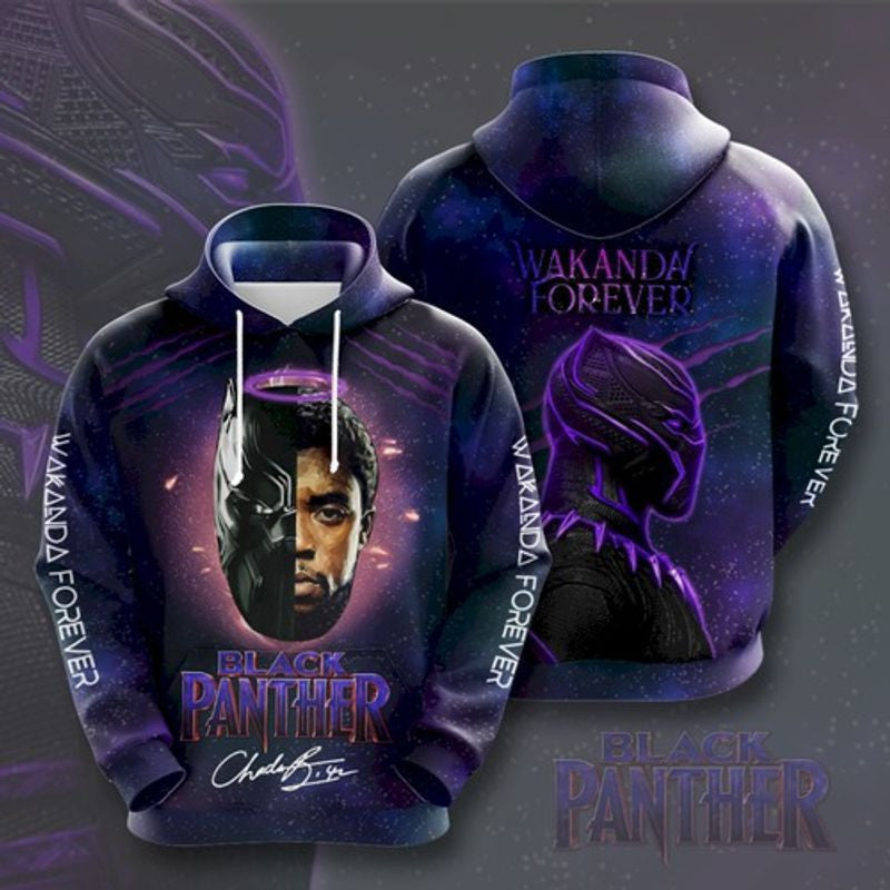 Black Panther Over Print 3d Hoodie Zip Hoodie 8