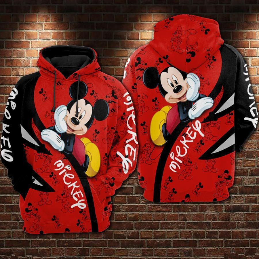 Mickey Mouse Over Print 3d Hoodie Zip Hoodie 283