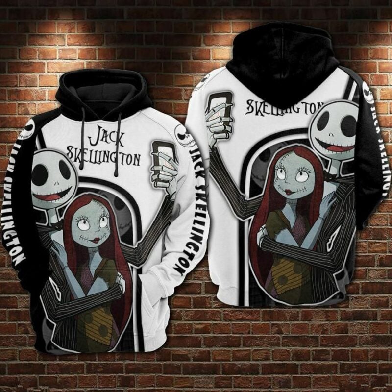 Jack Skellington 6 Over Print 3d Hoodie Zip Hoodie