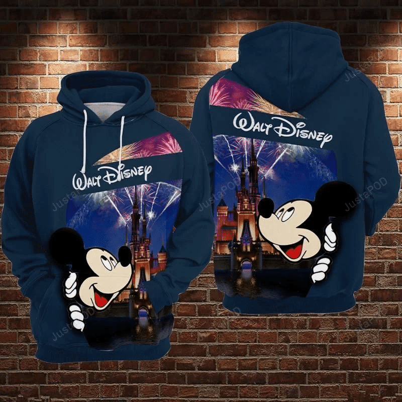 Mickey Mouse Walt Disney 3d All Over Print Hoodie, Zip-up Hoodie