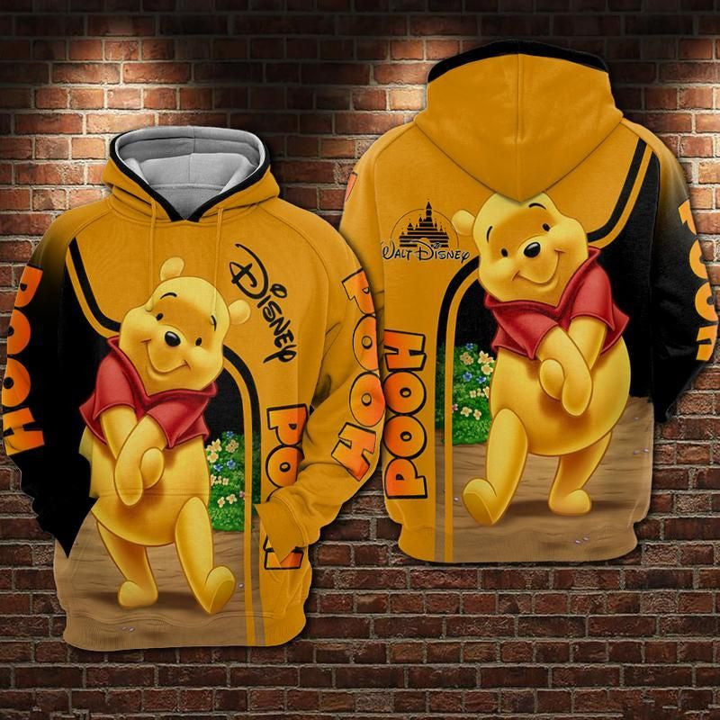 Disney Winnie The Pooh 2 Over Print 3d Hoodie Zip Hoodie