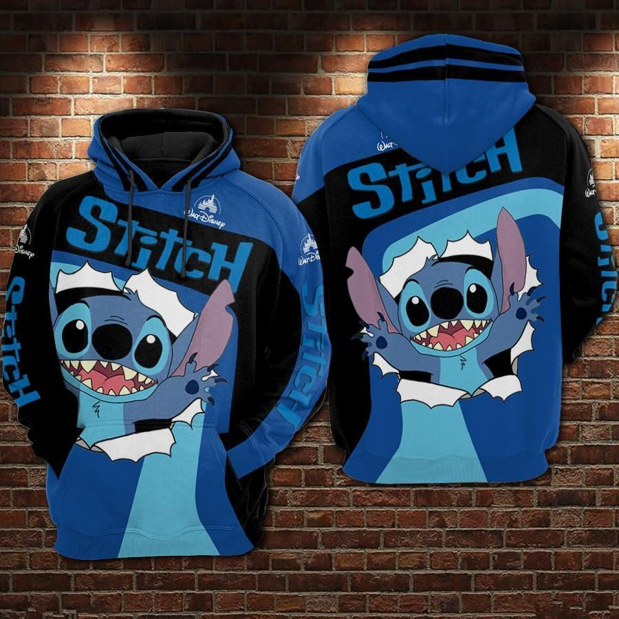 Lilo And Stitch Walt Disney Over Print 3d Hoodie Zip Hoodie 1208