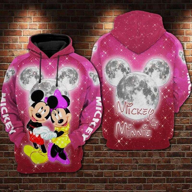 Mickey And Minnie Twinkle Love 3d Hoodie