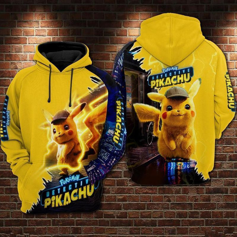 For Pokemon Lovers Detective Pikachu 3d Hoodie