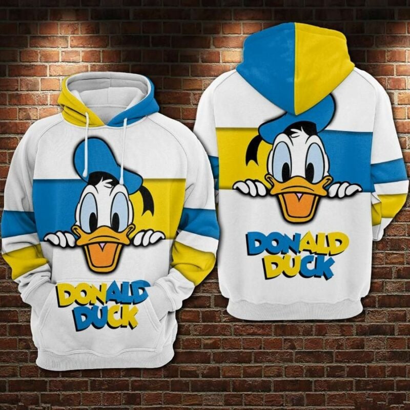 Donald Duck Movies Disney 5 Over Print 3d Hoodie Zip Hoodie