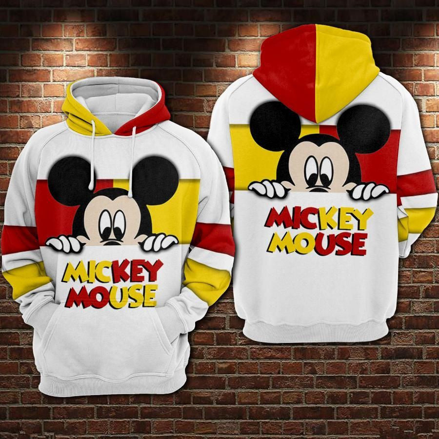 Mickey Mouse Over Print 3d Hoodie Zip Hoodie 305