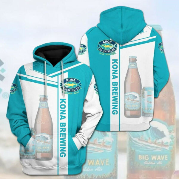 Kona Brewing Big Wave Beer 3d All Over Print Hoodie 364 1650