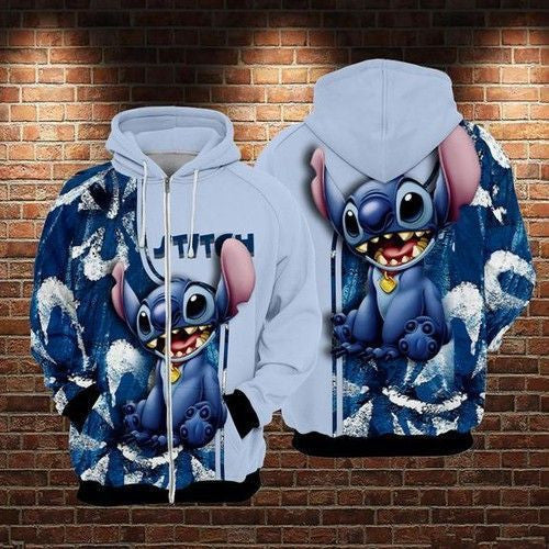 Lilo And Stitch Cute Lover 3d Hoodie Zip Hoodie 25