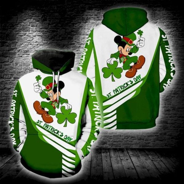Irish St Patrick?s Day Green Mickey Mouse Shamrock 2k533 Lover Gift,mickey Disney All Over Print 3d Hoodie 679