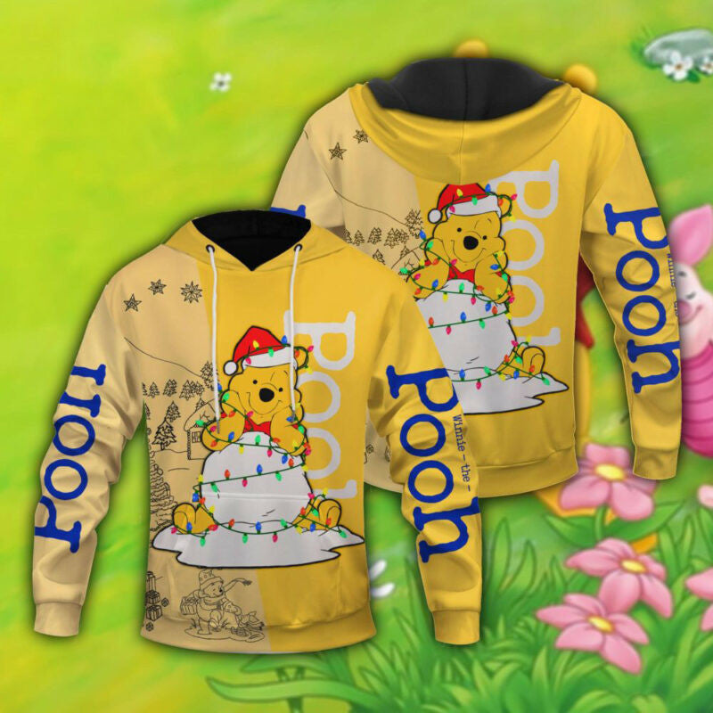 Pooh In Christmas 2025 3d Hoodie Zip Hoodie