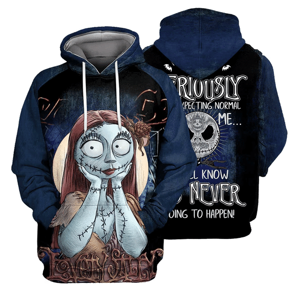 Jack, Sally Zero Dog We All Know It's Never Going To Happen 151 Fan Gift Stylist Unisex Cartoon Graphic Outfits Aop Hoodie, Zip Hoodie 862