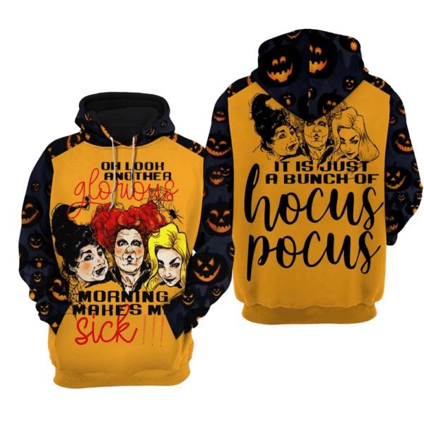 Halloween Hocus Pocus Witches 15 Fan Gift,stylist Unisex Cartoon Graphic Outfits Aop Hoodie, Zip Hoodie 1231