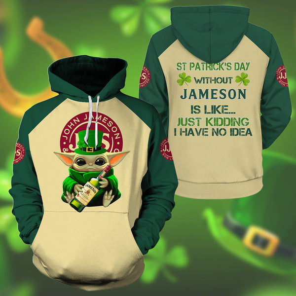 Yoda Jameson St Patrick Day Hoodie, Gift For Fan 3d All Over Print Shirt Hoodie 2239