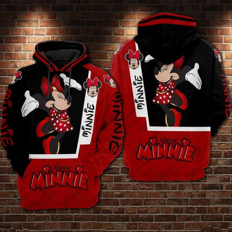 Minnie Mouse Happy - Disney Over Print 3d Hoodie Zip Hoodie 13