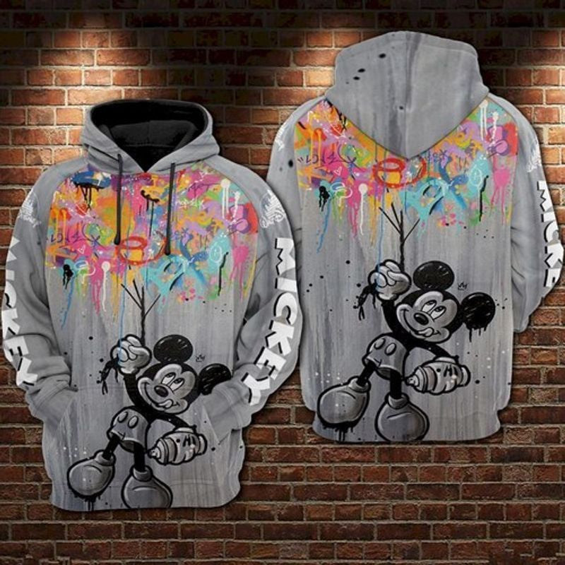 Mickey Disney Painting Splash 3d Hoodie
