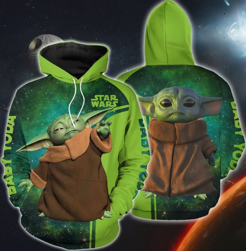 Baby Yoda Star Wars 3d Hoodie Zip Hoodie