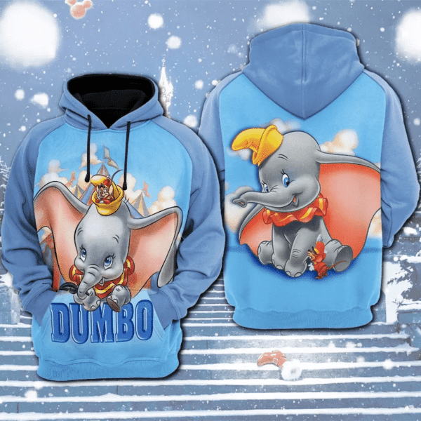 Dumbo Disney Cartoon 512 Fan Gift Stylist Unisex Cartoon Graphic Outfits Aop Hoodie 139