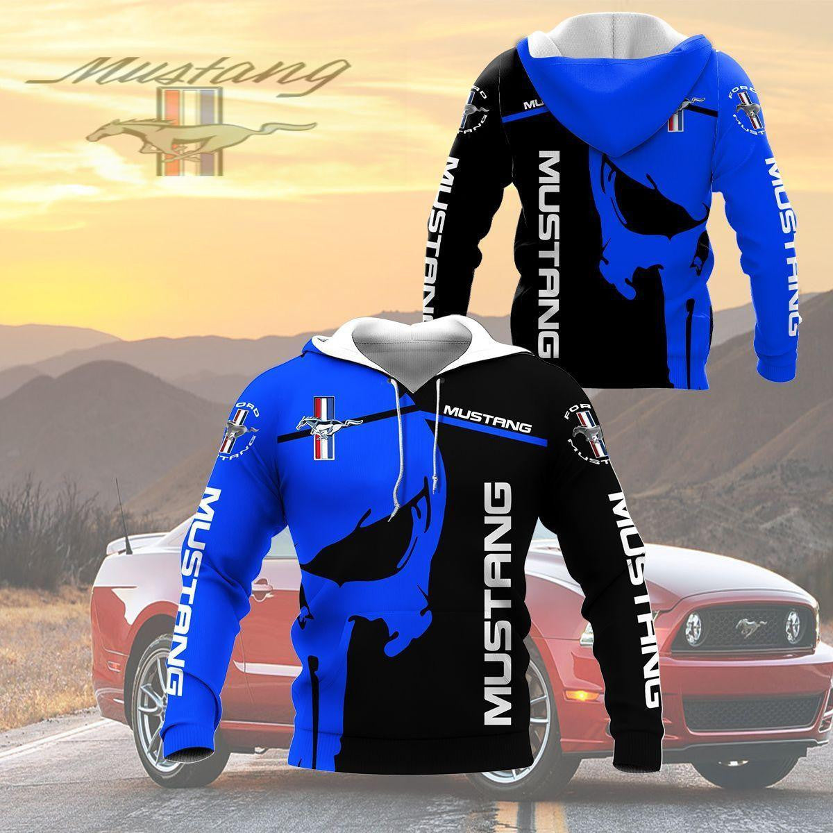 Punishes Ford Mustang Shelby Luxury Car 8k255 Fan Gift 3d Zip Hoodie Hoodie Ii0
