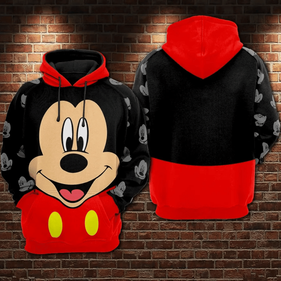 Mickey Mouse Comics Disney 450 Fan Gift Stylist Unisex Cartoon Graphic Outfits Aop Hoodie