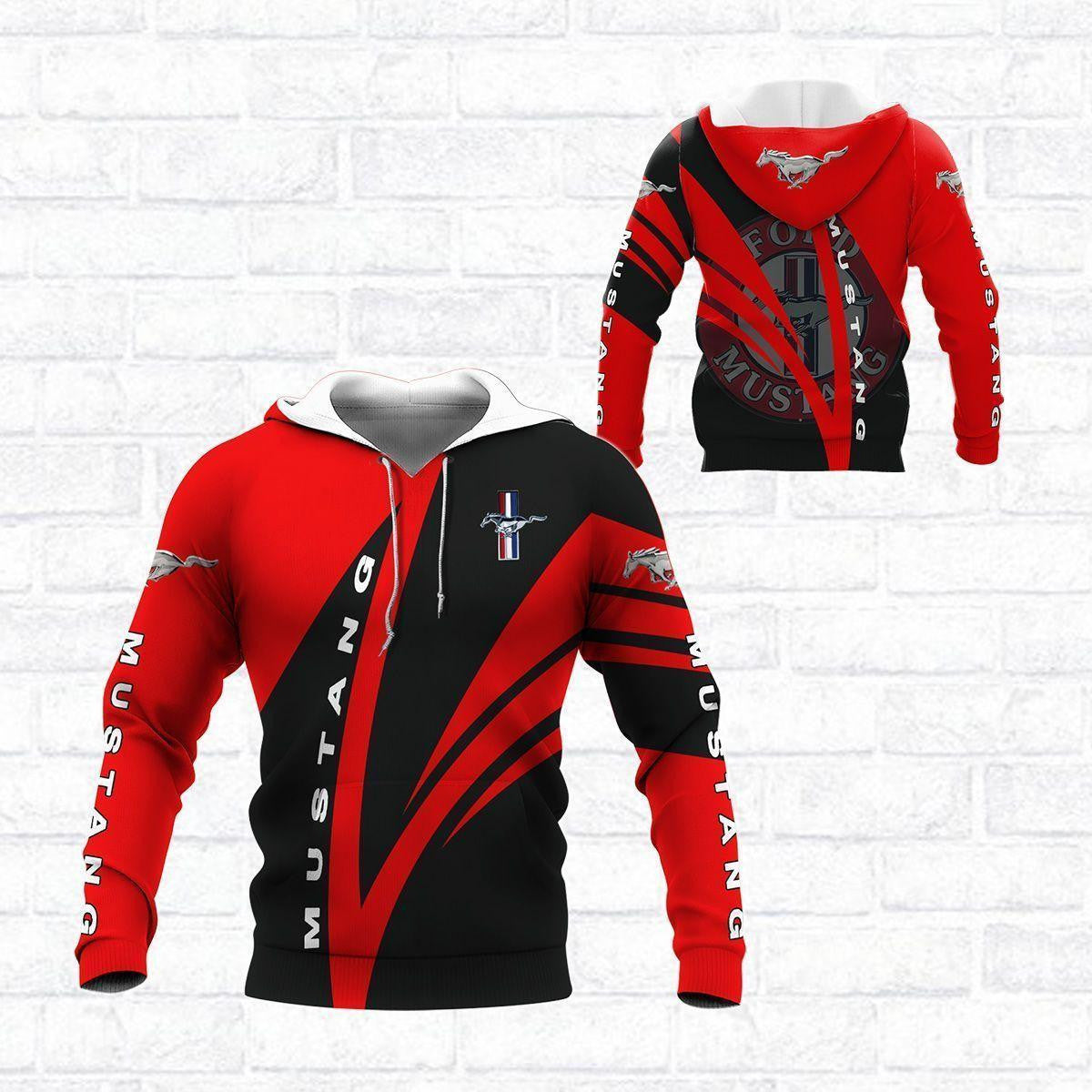 Ford Mustang Shirt Fan Gift 935, Stylist Unisex 3d Hoodie Zip Hoodie
