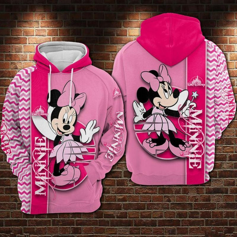 Minnie Pink Pattern 3d Hoodie