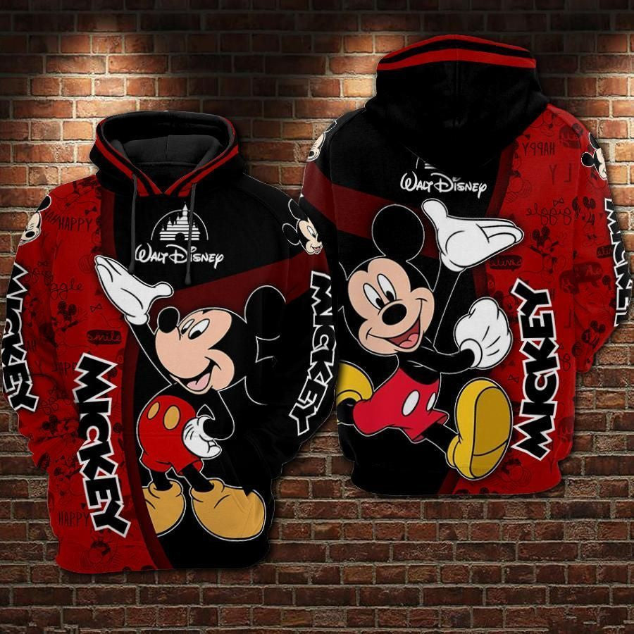 Mickey Mouse Walt Disney Over Print 3d Hoodie Zip Hoodie 303