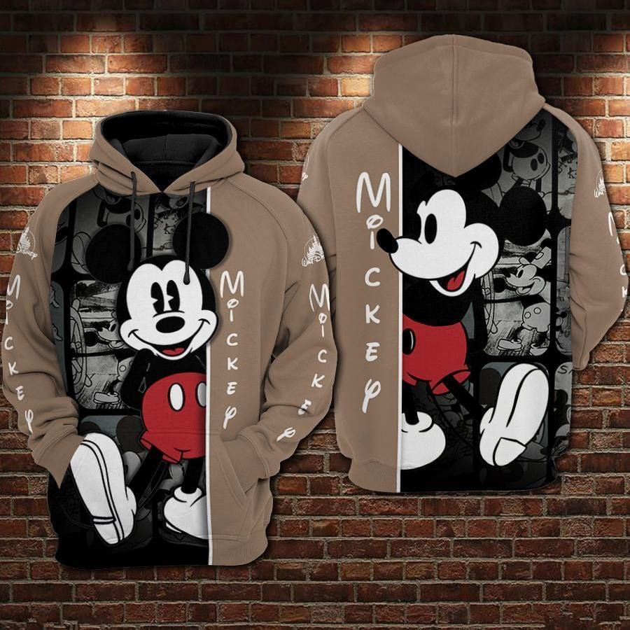 Mickey Mouse Over Print 3d Hoodie Zip Hoodie 570