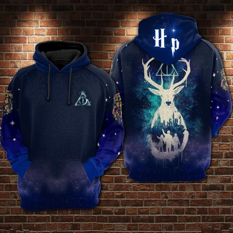 Harry Potter Spirit Animal Over Print 3d Hoodie Zip Hoodie