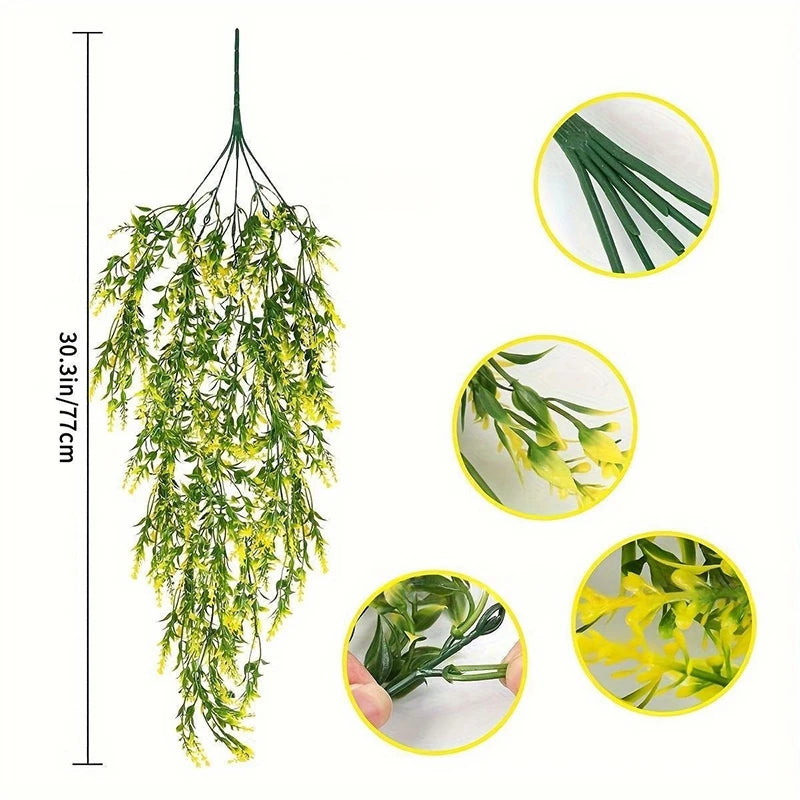Artificial Plants and Flowers Artificial Hanging Flower UV Resistant Garden Yard Balcony Fake Plant Wedding Party Outdoor Decor