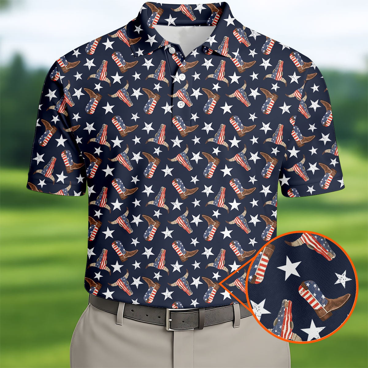 USA 250 Years Of Freedom Polo Shirt Cowboy Boots Stars Merchandise Great Gifts For Brothers