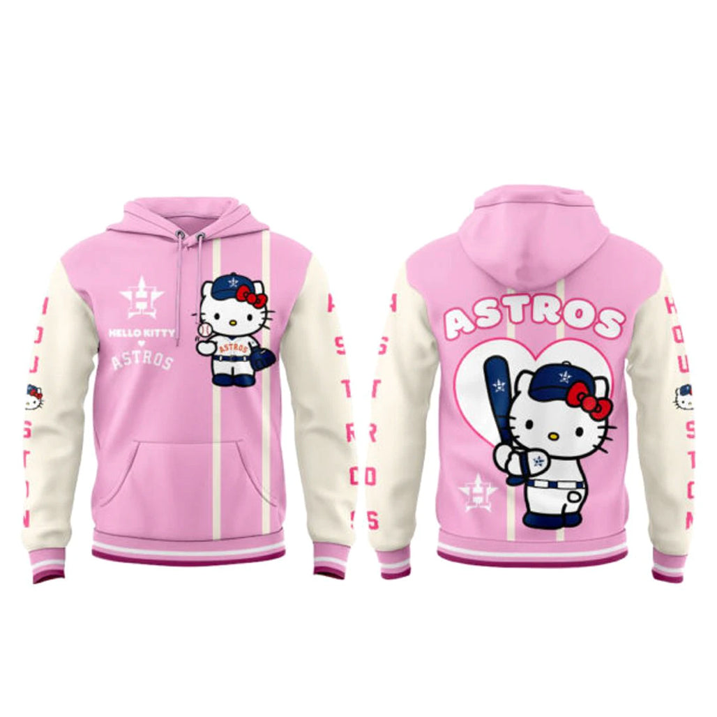 Houston Astros x Hello Kitty 2026 Pink Hoodie